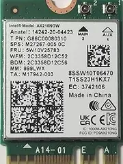Intel AX210 IEEE 802.11ax Bluetooth 5.3 Tri Band Wi-Fi/Bluetooth Combo Adapter