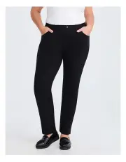 [Taking Shape] Ponte Straight Leg Pant in Black