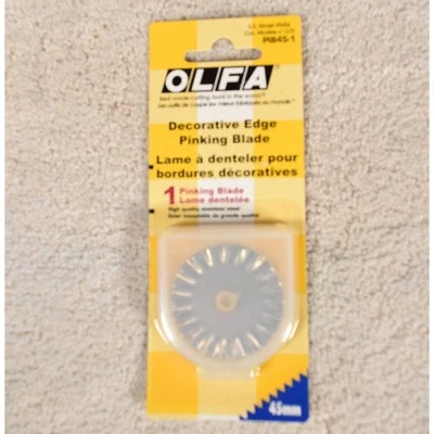Olfa Decorative Edge Pinking Rotary Blade New in Package 45 mm