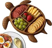 Charcuterie Board - Wood Serving Tray | Charcuterie Board Platter | Charcuteries Serving Platters | Turtle Cheese Bread Boards | Wood Cheese Bread Aperitif Kitchen Gadget for Food Snacks Fruit
