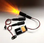3 pcs Sunset Amber LED Micro Effects Light w/ 3 pcs 9 volt clips FX Scenery Prop