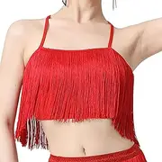 [UxicRuya] Elegant Latin Fringe Top for Women's Night Out