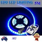 12V Blue 5M 2835 SMD 600 Leds LED Strips Strip Light Waterproof + Remote Dimmer
