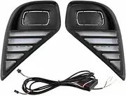 LED DRL Daytime Running Light Front Fog Lamps Assembly w/Turn Signal Accessories Compatible With Toyota Compatible with Highlander 2020 2021 2022 2023