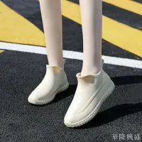 在飛比找樂天市場購物網優惠-韓系款雨鞋女士短筒加絨防水膠鞋低幫保暖時尚水鞋戶外防滑