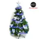 【摩達客】台灣製 8呎/ 8尺(240cm)特級綠松針葉聖誕樹(+藍銀色系配件組)(不含燈)