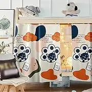 HYJHHY Student Loft Bed Curtains Polyester Printing Bunk Bed Curtains Blackout Privacy for 2m Length Single Bed Bunk Bed Tent Sleep Protection(Curtain*3,1.5M_CAT)