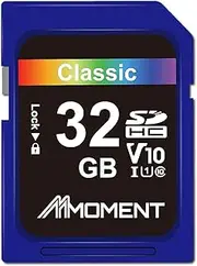 MMOMENT SD Card, 32 GB Memory Card, SDHC Card with Full HD Video Recording, Digital Camera, SLR Camera, V10, Class 10, UHS-I, U1 (Up to 95 MB/s Read Speed)