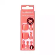 imPRESS Press on-Pedicure - Shell yeah - Coral Nails Toes Orange
