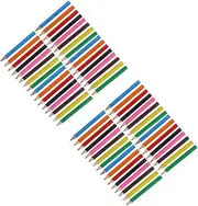 LALAFINA 96 Pcs Vibrant Coloring Pencils Set 24 Sketched Pencils for Children Triangle Wooden Pencils School Art Supplies Oil Watercolor Pencils