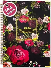 BLESWIN Monthly & Weekly Planner 2025-2026, A5 Diary 2025 Week to View with Monthly Tabs, 12 Months Monthly Planner, Planners and Organisers 2025 Month to View, A5 Diary Spiral Bound with Inner Pocket