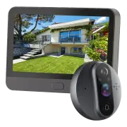 Alexa Google Video Live View 5000mAh Motion Detection Alerts Two Way Talk Wi-Fi 4.3 Inch Eye Peephole Camera Digital Viewer