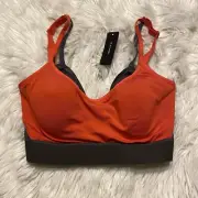 Natori 30DDD Sports Bra Orange Gravity Contour Underwire Back Closure 752201 NEW