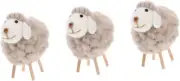 CORHAD 3Pcs Ornament Fluffy Sheep Toys Animal Shelf Figurines Christmas Ornam...