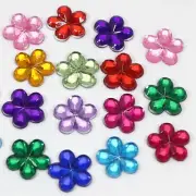 500 Flatback Flower Rhinestone Gems 10mm Cabachons Embellishments Color Choice