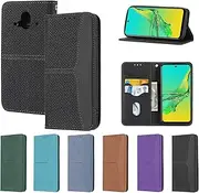 Compatible with Fujitsu Arrows F-52B Magnetic Closure Cover,Compatible with Fujitsu Arrows F-52B Kickstand Wallet Phone Cover Black