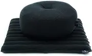 Leewadee Meditation Cushion Set – 1 Small Zafu Yoga Pillow and 1 Small Roll-Up Zabuton Mat Filled with Kapok