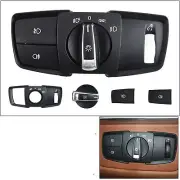 4Pcs Headlight Control Switch Panel+Button+Knob For BMW 1-4 Series Base Version