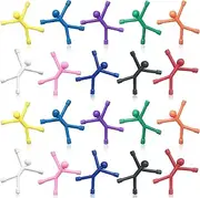 20Pcs Fridge Magnets Man, Mini Flexible Magnetic Men Refrigerator Magnets, Cute and Colorful Humanoid Refrigerator Magnets, Funny Magnetic Toy for Kids and Adults Whiteboard Lockers Fridge Office