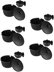 SOESFOUFU 5pcs Wall Mounted Ashtray Indoor Ashtrays Home Decorative Outdoor Toilet Wall Hanging Ash Tray Wall Wall Ashtray Smoking Tray Men Black Stainless Steel