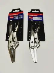 Workpro 6.5" Locking Long Square Nose 2pk