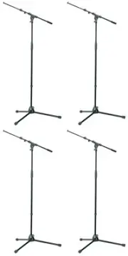4-Pack! NEW K&M 21090B 210/9 Mic Stand & Boom Konig & Meyer!