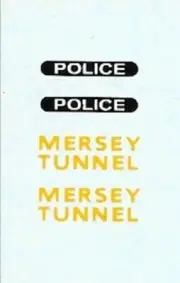 Dinky 255 Landrover | Mersey Tunnel Police | Transfer/Decal