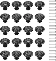 TOMVAES Matte Black Drawer Knobs, 10pcs Kitchen Cabinet Knobs Modern Dresser Decorative Pulls Round Furniture Handles for Door Cabinets Cupboards
