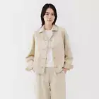 MUJI Womens Organic Cotton Kapok Jacket Unbleached FedEx