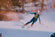 Andreas Wenzel training for the Mens downhill skiing event at- 1976 Old Photo