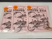 3 NJ Hand Tied Bunker Chunk 3-Way Striped Bass 8/0 Inline Circle Hook Rigs