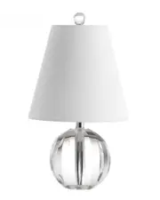 JONATHAN Y Goddard 16in Crystal Ball/Metal LED Table Lamp