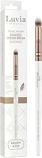 Luvia Professional Makeup Brush, Eyeshadow Make-Up Brush, Round Eyeshadow Brush, Vegan Cosmetic Brush, 330 // Pointed Crease Brush - Elegance