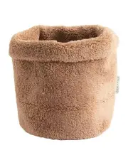[LIVING TEXTILES] Sherpa Storage Basket Small in Brown