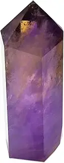 Amethyst Healing Crystal Wand Pointed & Faceted Prism Bar for Reiki Chakra Meditation Therapy Deco
