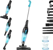 [Intercleaner] Corded Vacuum Cleaner, 15KPa Powerful Suction with 400W Motor, 12 in 1 Lightweight Bagless Stick Vac with Handheld, Ultra Quiet, for Hardwood Floor Carpet Car Pet Hair