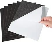6PCS Black Self Adhesive Sheets, 30mil Thick 8x10 inch Magnetic Sheets with Adhesive Backing Cut and Customize Flexible Magnet Sheets for Picture and Photo Craft and DIY