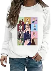 EVELUST Women Country Concert Sweatshirt - Music Festival Graphic Tee Warm World Tour Outfit Thickened Casual Fan Lover Top