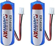 HOUYIBO 2PCS ER14505M with 2.54 White Plug 3.6V 2200mAh High-Performance Disposable Lithium Battery Non-Rechargeable Cell
