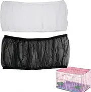 2 Pcs Bird Cage Guard Nylon Net Seed Catcher, Bird Cage Cover Mesh Netting, Birdcage Dust Guard Splash Proof Cloth, Extensible for All Kinds of Cages with a Circumference of 90 cm to 200 cm