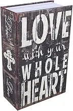 Diversion Book Safe - Dictionary Shaped Secret Storage Box With Key Lock, Hidden Safe Deposit Box for Money, Jewelry, Collections - 7.09x4.53x2.17in (LOVE Type)