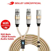 在飛比找蝦皮商城精選優惠-Golley LION XLR 分配器電纜,3 針雙 XLR