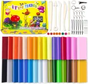 51 Color Polymer Clay Kit Oven Bake DIY Modeling Clay with Tools for Kids/Adults
