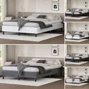 ALFORDSON Bed Frame Queen Double King Single Platform Base Wood Fabric Boucle