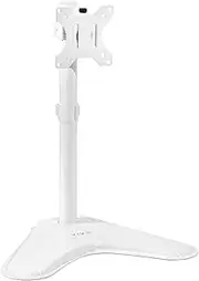 VIVO Single 13 to 32 inch Monitor Desk Stand, Freestanding VESA Steel Mount Base, Adjustable Height, Tilt, Swivel, Rotation, White (STAND-V001HW)
