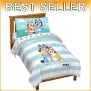 Toddler Comfort: Bluey & Bingo Bed Set – Super Soft, Machine Washable, 4-Piece