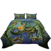 Secrets of the Sea Underwater Turtles and Dragon Coverlet