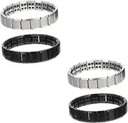 FOMIYES 4 Pcs Magnetic Bracelet Anklet for Men Magnetic Hand Chain Magnetic for Women Magnetic for Men Carpal Tunnel Magnetic Bracelet Men Man Bracelet Stainless Steel