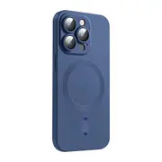 For iPhone 16 Pro Case, Silicone MagSafe Compatible Cover, Lens Protection, Dark Blue