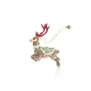 Jay Strongwater Comet Reindeer Glass Ornament
